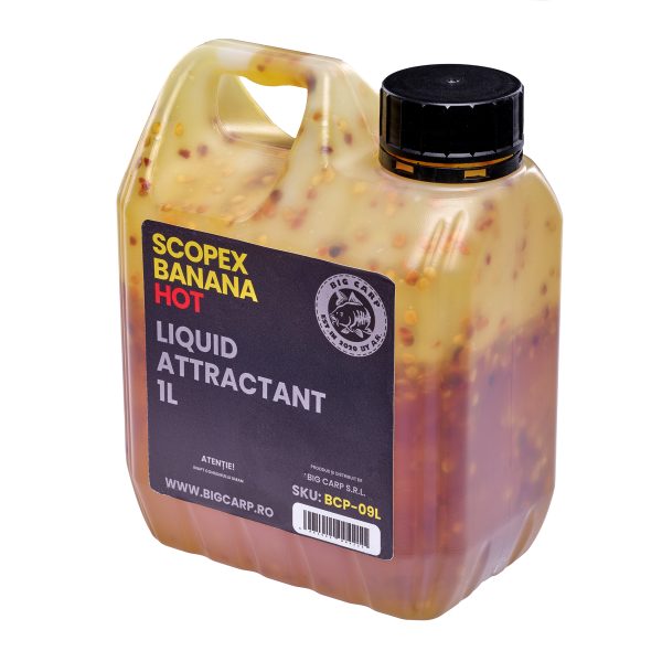 Lichid Atractant Big Carp Scopex & Banana Hot 1 L - imagine 2