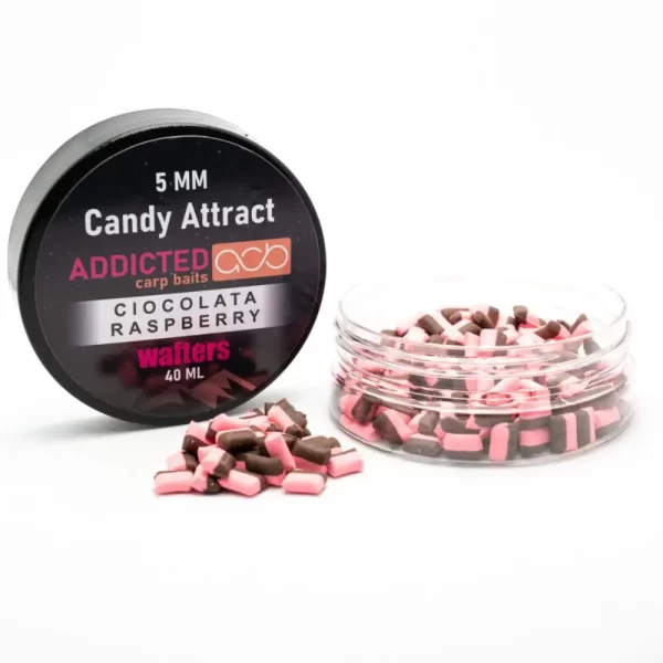 Addicted Carp Baits Candy Attract Wafters Ciocolata si Raspberry 5mm