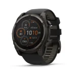 Ceas Garmin Fenix 8 Solar Sapphire Carbon, Grey Ti / Black, 51mm, Em